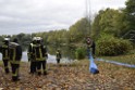 Einsatz BF Koeln PKW im See Koeln Esch P019